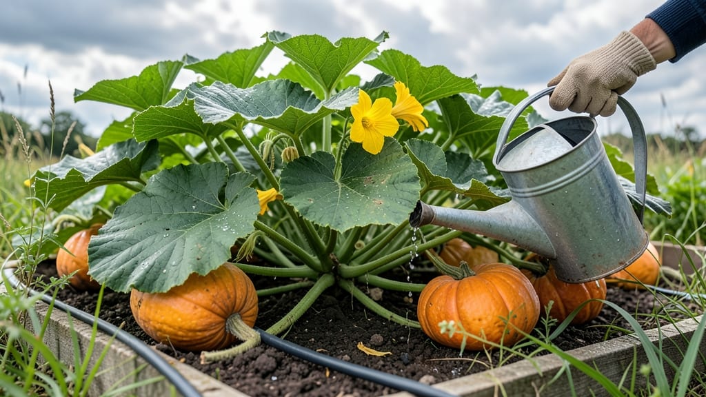 Watering Pumpkin Plants: Soil Dry Test & Thump Check for Thriving Vines