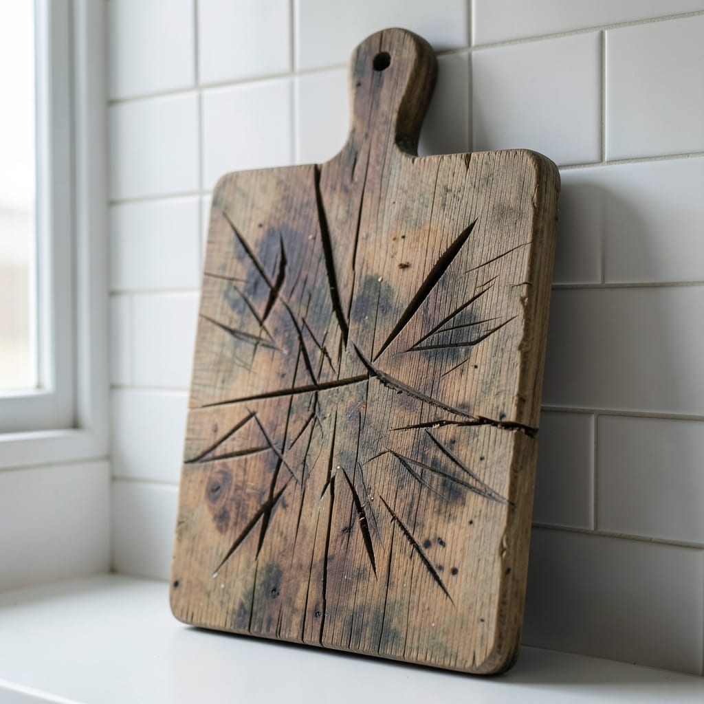 The wooden cutting board