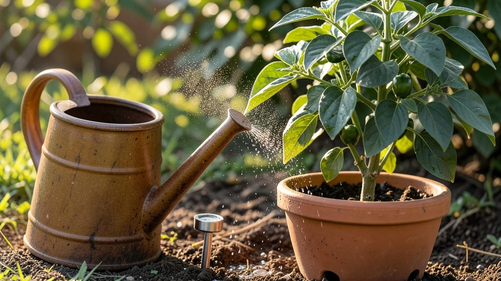 How Often to Water Pepper Plants in Pots: Soil Moisture Check by Finger Depth