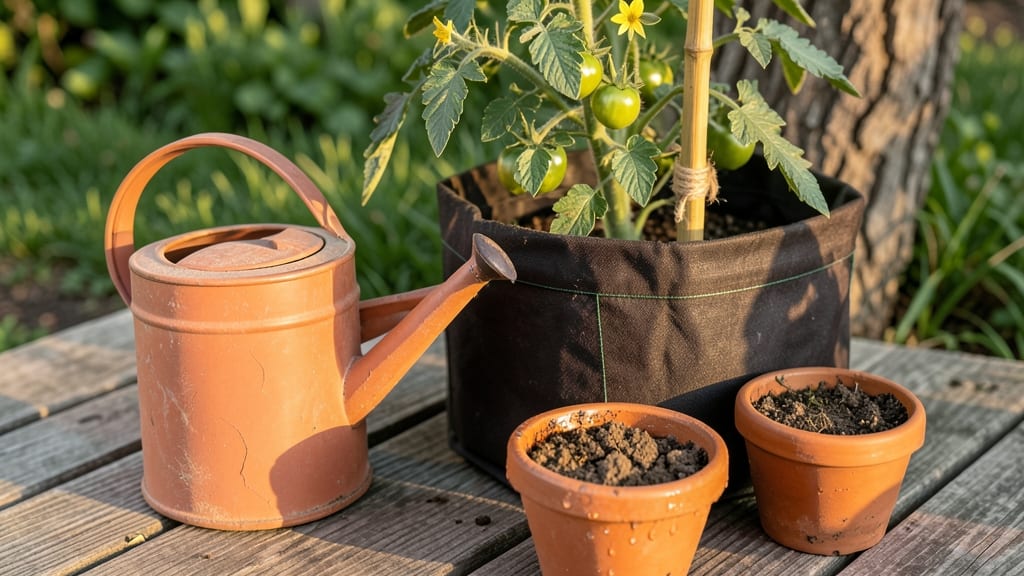 How Often to Water Potted Tomato Plants: Seasonal Guide by Leaf Size and Climate