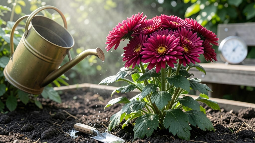How to Water Mums: The 1-Inch Rule for Lush, Long-Lasting Blooms